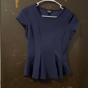Blue peplum top
